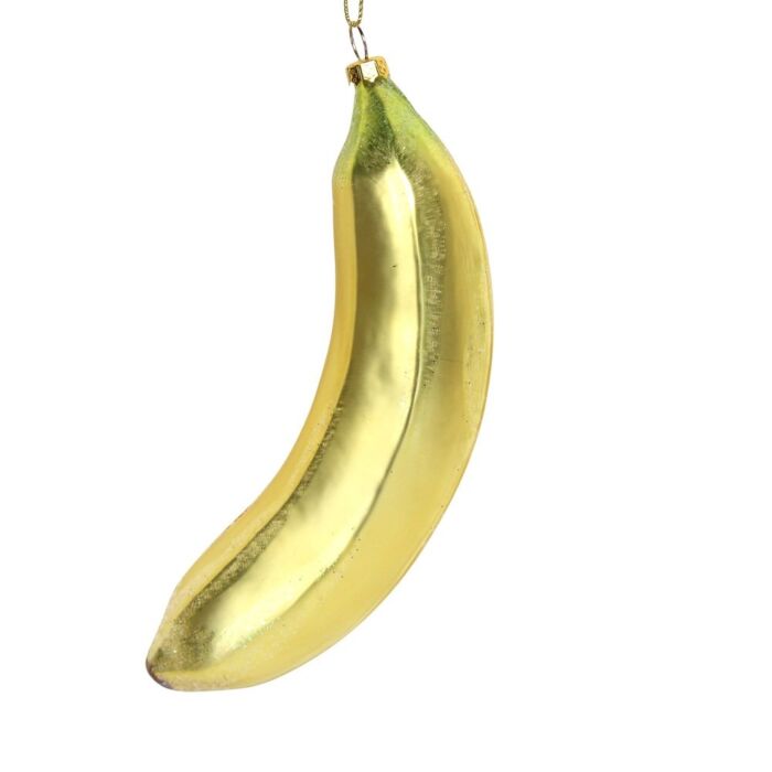 Gisela Graham - Glass Shape Banana - 14cm